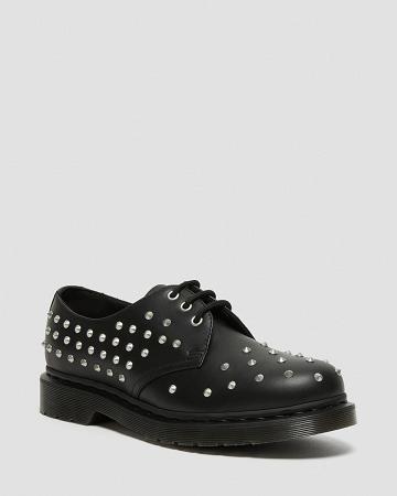 Zapatos Oxford Dr Martens 1461 Stud Wanama Cuero Hombre Negros | MX 20LIS